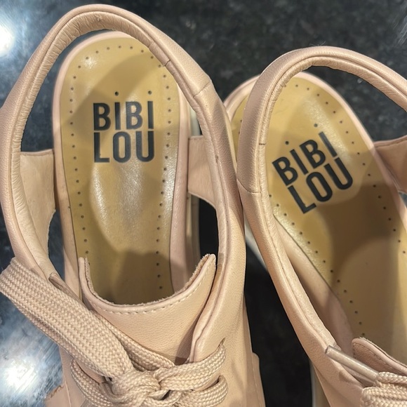 Bibi Lou Platform Nude Wedges - Picture 7 of 7